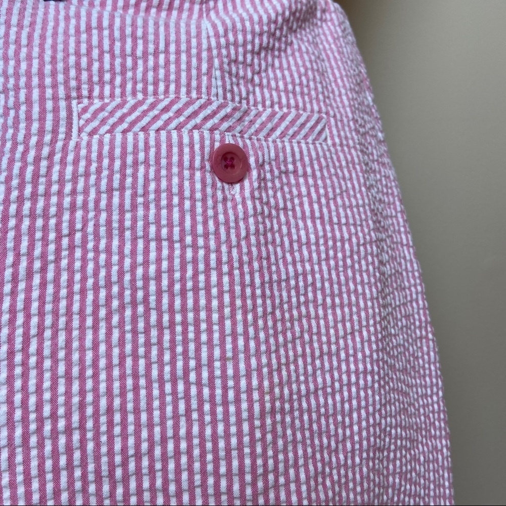 Lilly Pulitzer Pink Striped Seersucker Skirt View 4